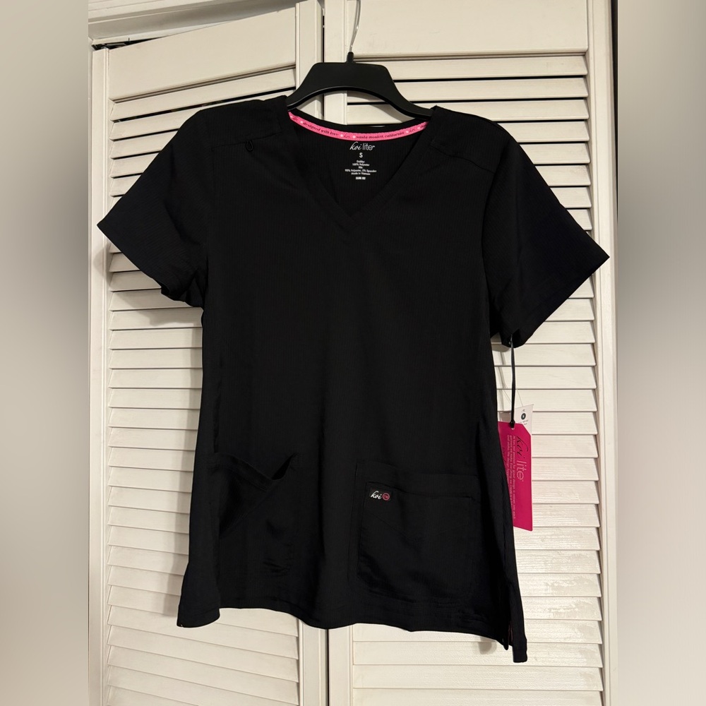 Black Koi Scrub Top